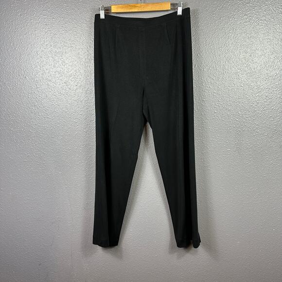 Exclusively MISOOK Womens Size Medium Pants Pull On High Rise Black Acrylic - Picture 2 of 4